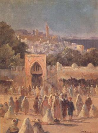 Eugene Delahogue Place du marche a Tanger (mk32)